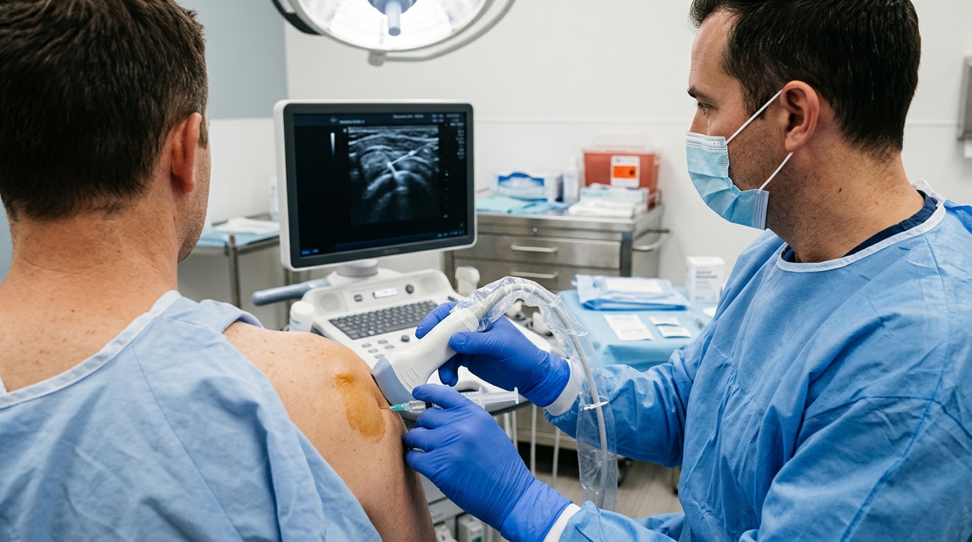 Ultrasound guided shoulder injection Milton Keynes